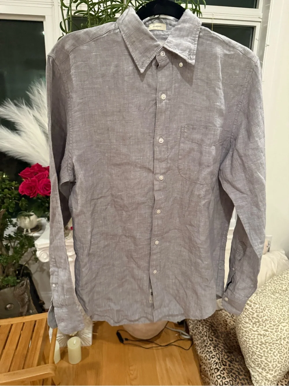 J. Crew Men’s Heather Gray Button-Down Shirt (NEW)